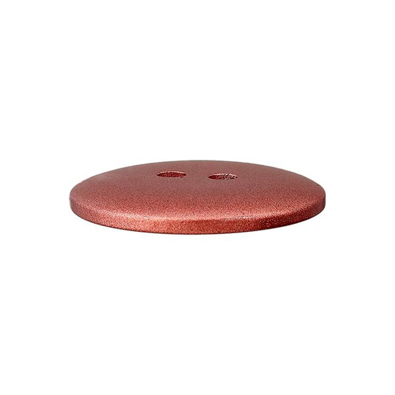 Polyesterový knoflík metalický 2dírkový – červená,  image number 2