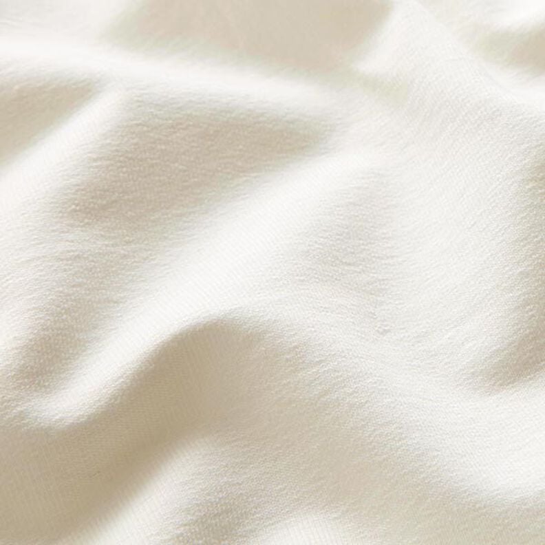 Lehké francouzské froté jednobarevné – vlněná bílá,  image number 3