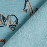 Teplákovina počesaná stavební vozidla | by Poppy – modrošedá,  thumbnail number 4