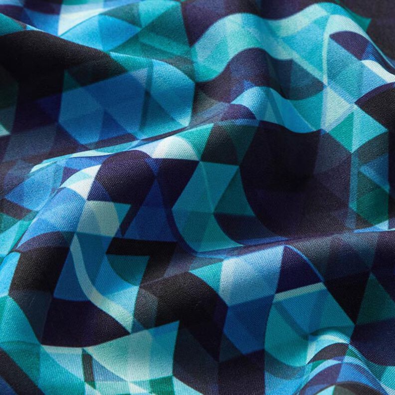 Softshell Barevné trojúhelníky digitální potisk – noční modrá/tyrkysová,  image number 3