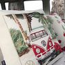 Dekorační látka Kusový gobelín VW Bulli – přírodni/červená,  thumbnail number 2