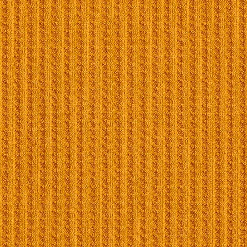 Bavlněný vaflový žerzej jednobarevný – kari žlutá,  image number 4