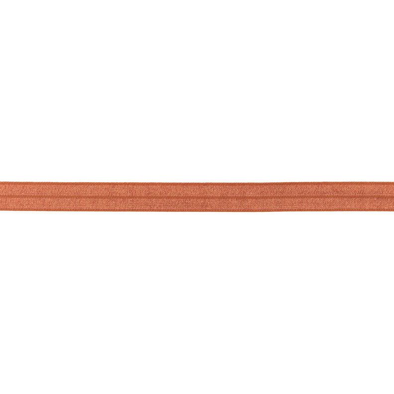 Elastická lemovací stuha  lesklý [15 mm] – terracotta,  image number 1