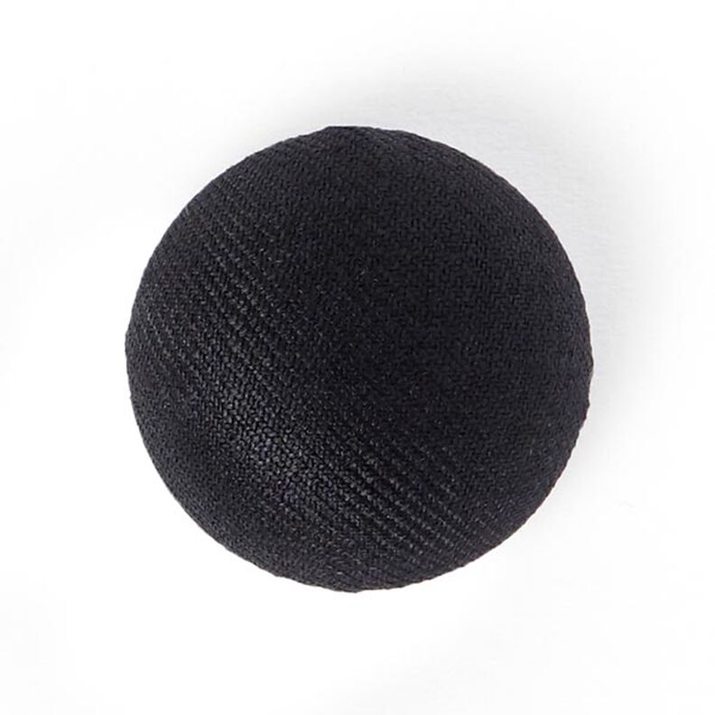 Potažený polokulatý knoflík Gloss - černá,  image number 1