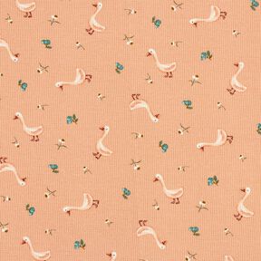 Vaflov&yacute; žerzej Husy a květiny &ndash; lososov&aacute;, 