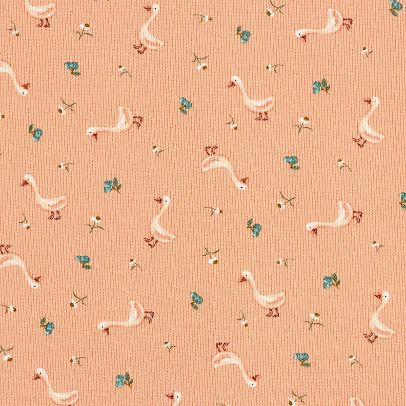 Vaflov&yacute; žerzej Husy a květiny &ndash; lososov&aacute;,  image number 1