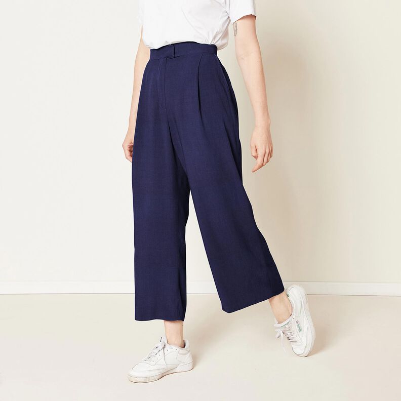 Viskóza Streč Jednobarevné provedení – namornicka modr,  image number 9