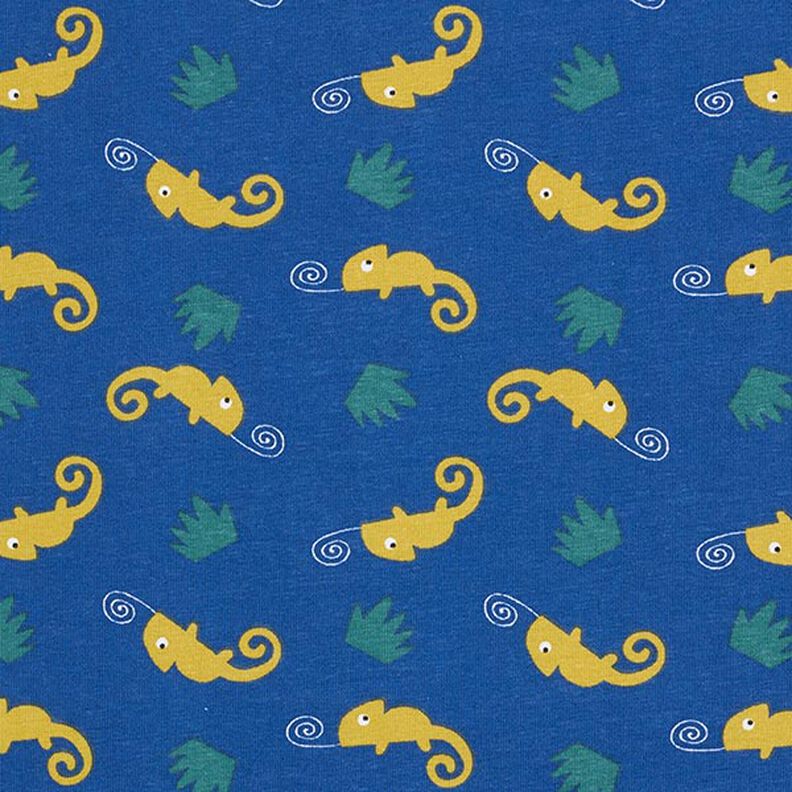 Bavlněný žerzej Chameleon – džínově modrá/zelenkavá,  image number 1