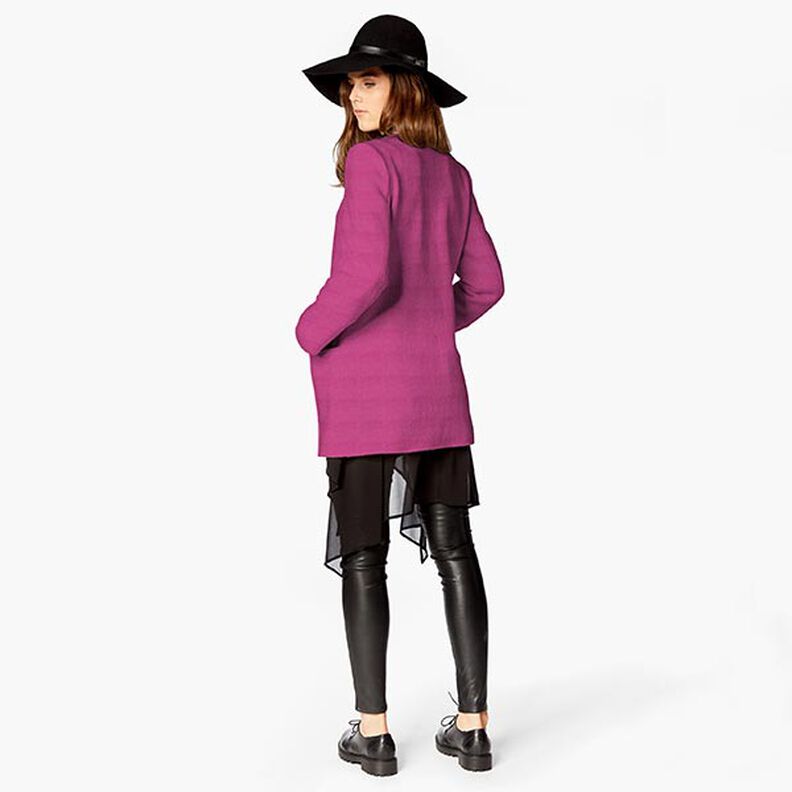 Kabátová tkanina z recyklovaného polyesteru – purpurová,  image number 6