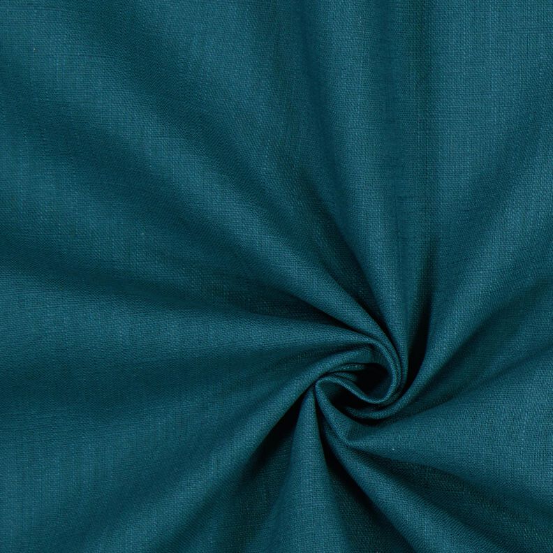 Lněná látka Ramie mix medium – petrolejová,  image number 1
