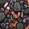 Teplákovina počesaná Zvířátka v lese digitální potisk | Poppy Fabrics – noční modrá,  thumbnail number 2