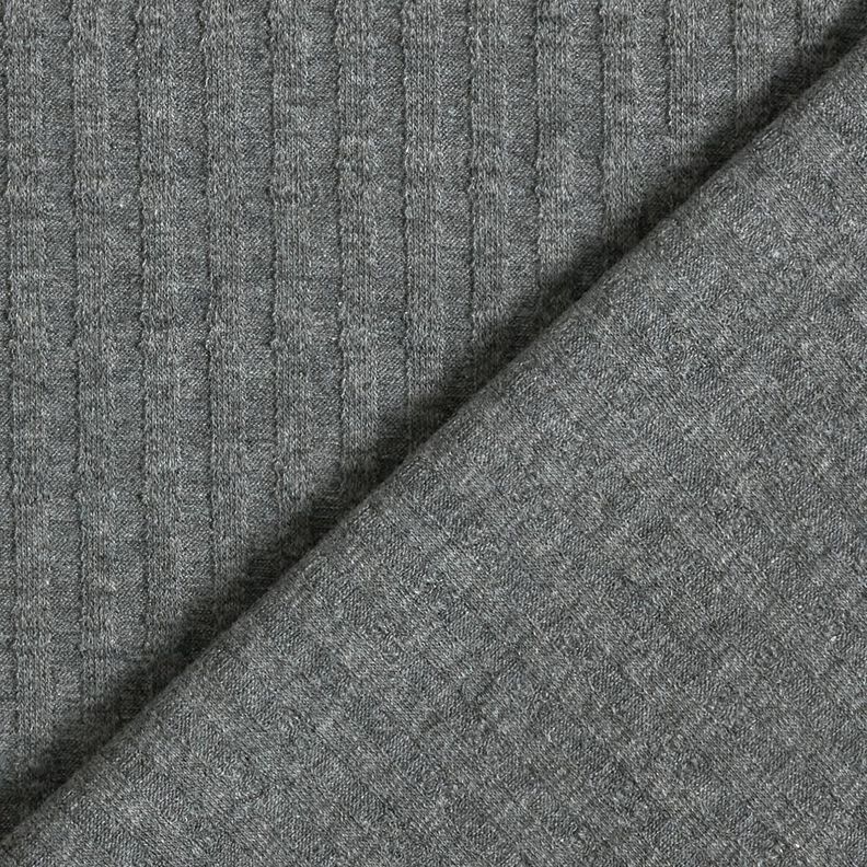 Žebrovaný žerzej Jediný pletený vzor – tmavě šedá,  image number 4