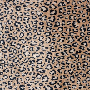 Hebký fleece Leopardí vzor – středně hnědá, 