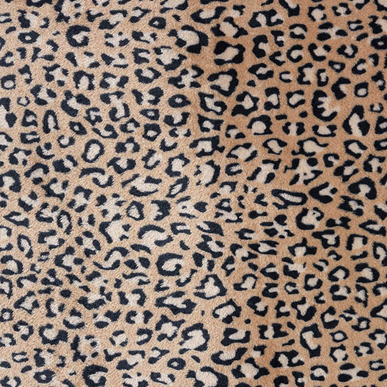 Hebký fleece Leopardí vzor – středně hnědá,  image number 1