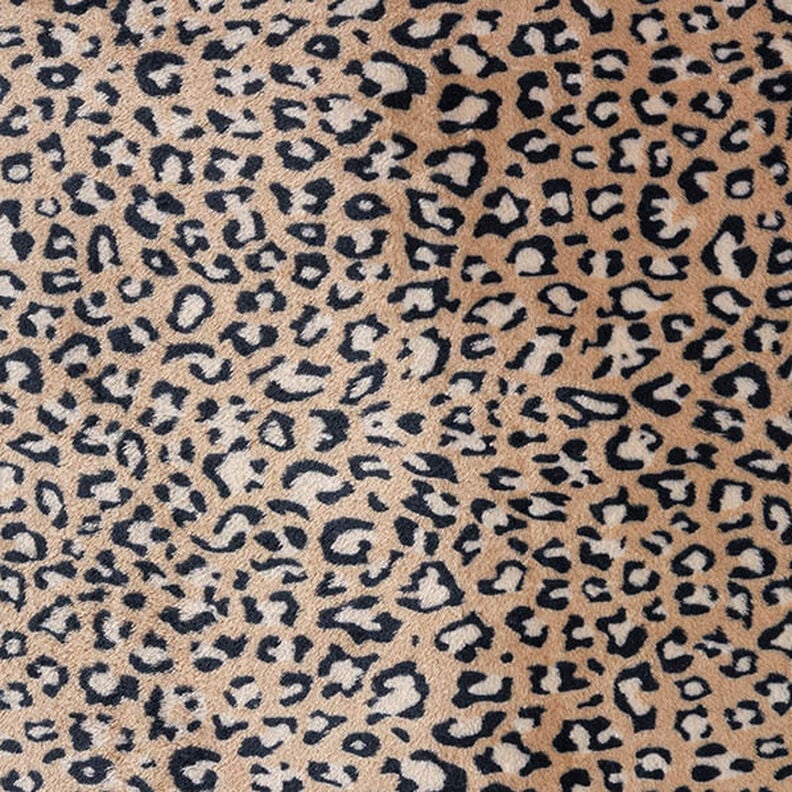 Hebký fleece Leopardí vzor – středně hnědá, image number 1