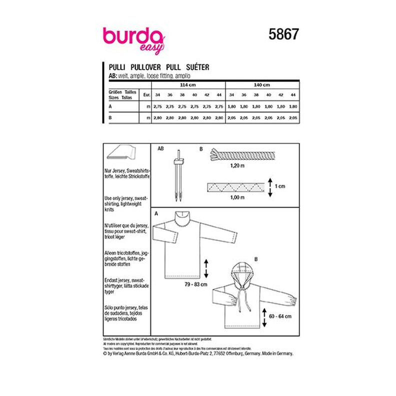 svetr | Burda 5867 | 34-44,  image number 9