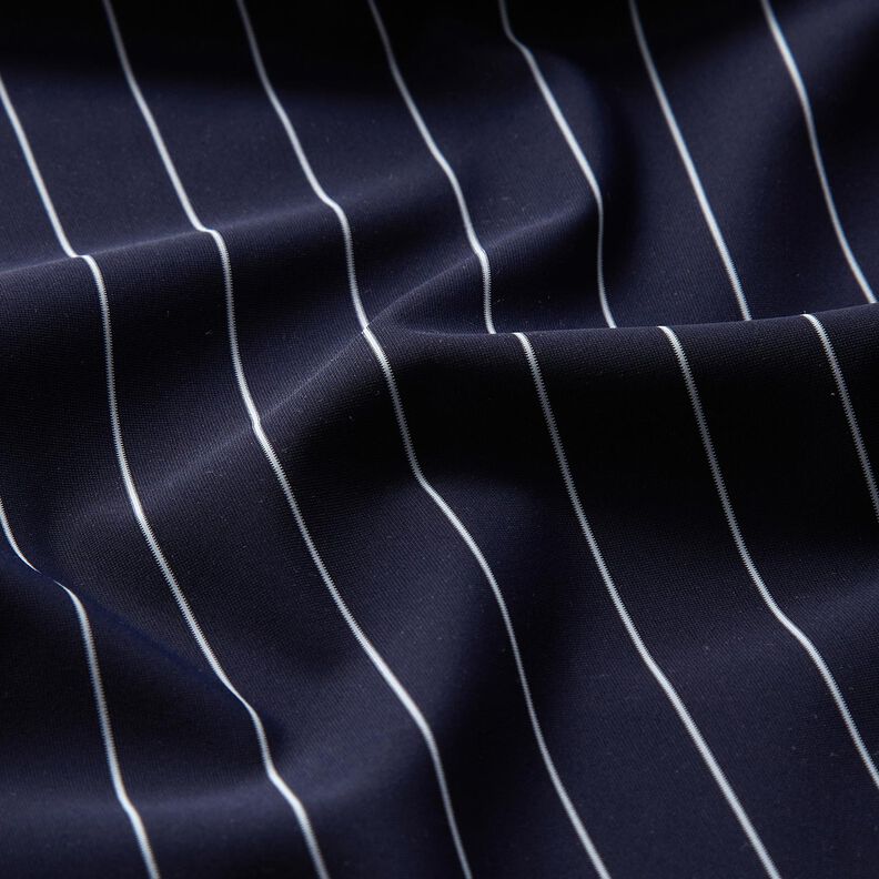 Pružná kalhotovina pruhy – noční modrá/bílá,  image number 2
