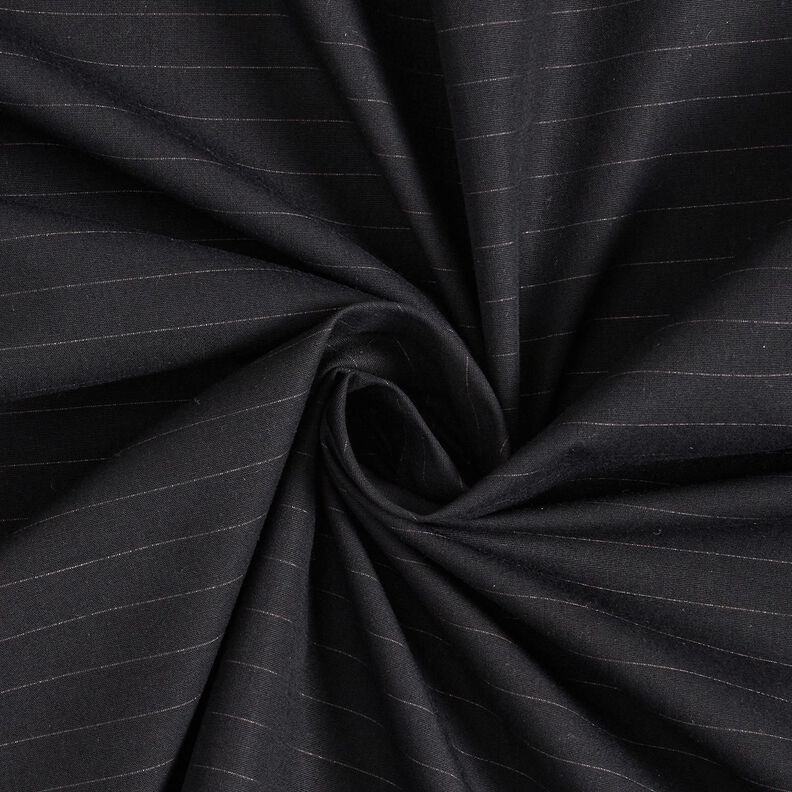 Bavlněná tkanina s vodorovnými pruhy – černá,  image number 3