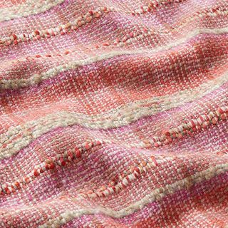 Kabátová tkanina bouclé vlněná směs – pink, 