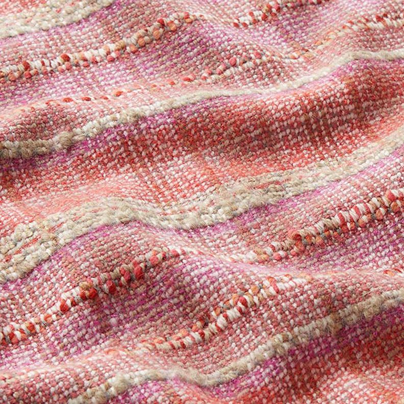 Kabátová tkanina bouclé vlněná směs – pink,  image number 2
