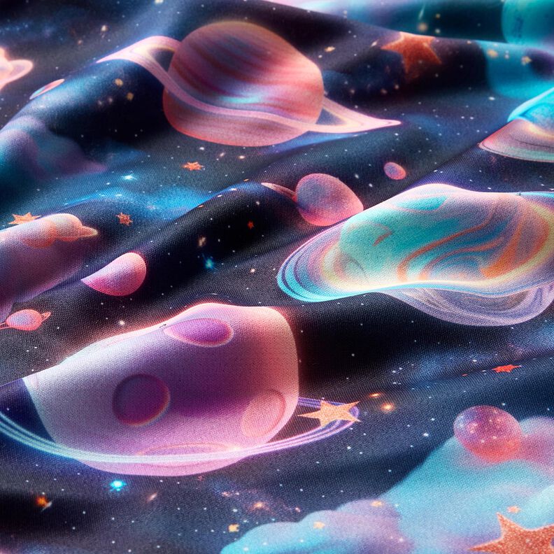 Alpenfleece planety digitální potisk – namornicka modr,  image number 2