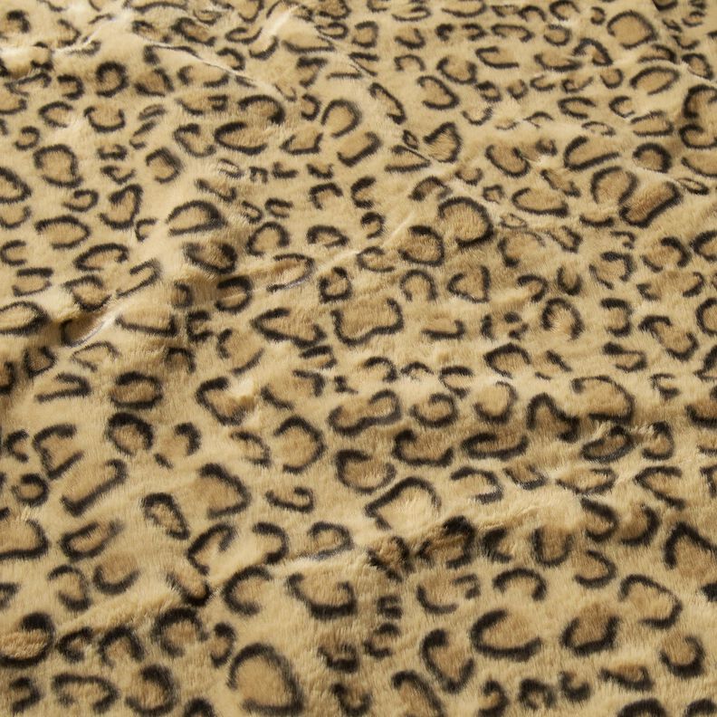 Super měkká umělá kožešina s leopardím potiskem – starozlatá/černá, image number 2