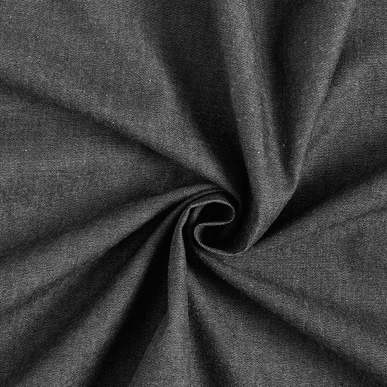 Bavlněné šambré ve vzhledu džínoviny – černá,  image number 1