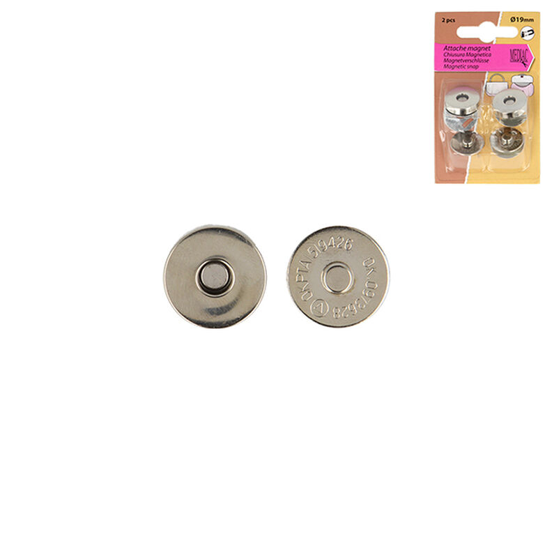 Magnetická zapínání – stříbrná kovový,  image number 1