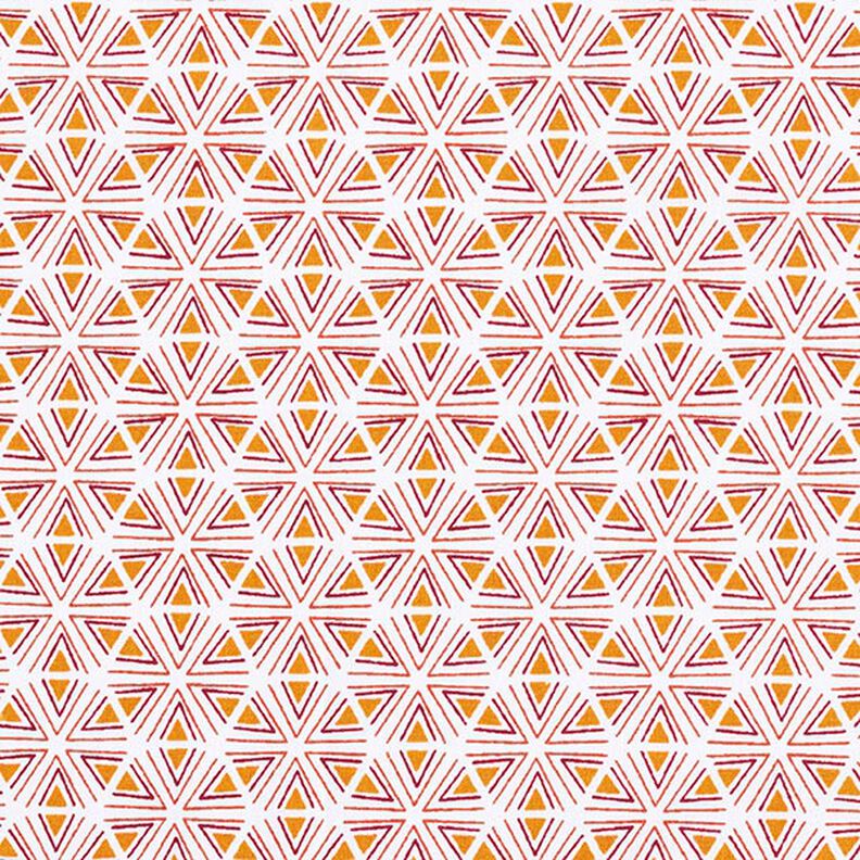 Bavlněná látka Kreton Geometrické tvary – bílá/kari žlutá,  image number 1