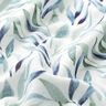Mušelín / dvojitá mačkaná tkanina Akvarelové listy digitální potisk – vlněná bílá,  thumbnail number 2