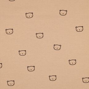 Vaflový žerzej Medvídek | Poppy Fabrics – tmavě starorůžová/barva lilku, 