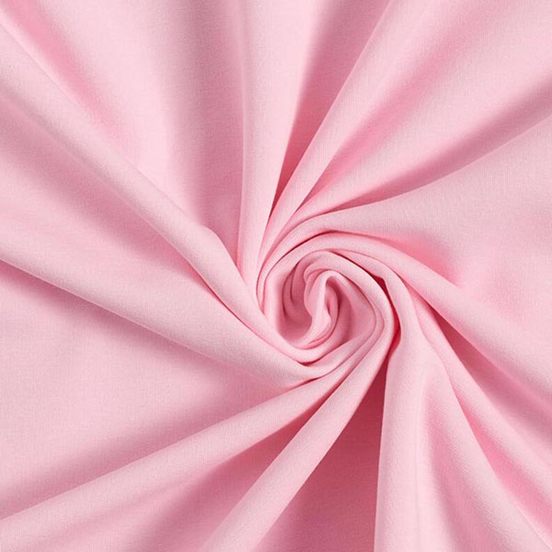 Lehká bavlněná teplákovina jednobarevná – růžová,  image number 1
