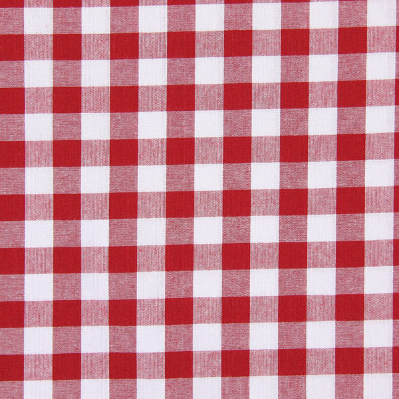 Bavlněná látka Vichy károvaná 1,7 cm – červená/bílá,  image number 1