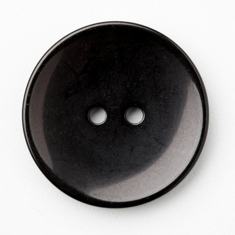 2dírkový lesklý knoflík [Ø 25 mm] – černá,  image number 1