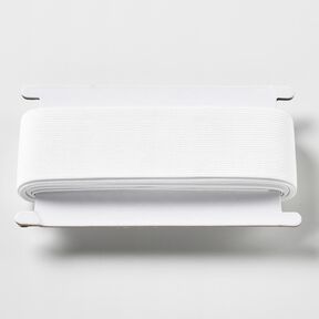 Hladká gumová stužka [3 m | 50 mm] – bílá, 