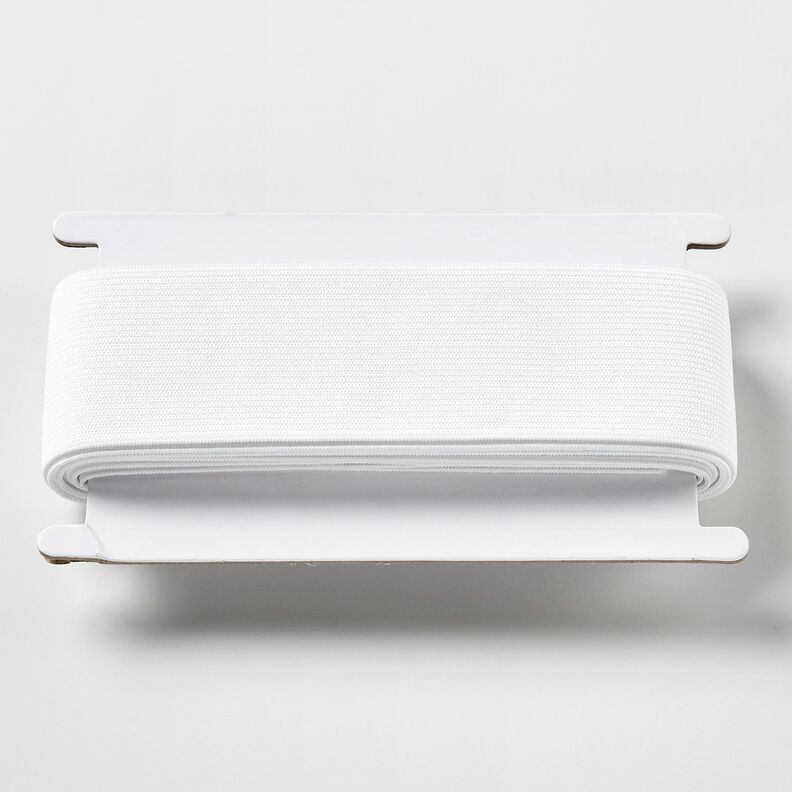 Hladká gumová stužka [3 m | 50 mm] – bílá,  image number 1