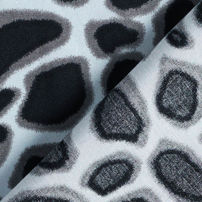 Viskózová látka Leopardí vzor – světle modra/černá,  image number 4