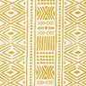 Dekorační látka plátno Etno – hořčicove žlutá/bílá,  thumbnail number 1