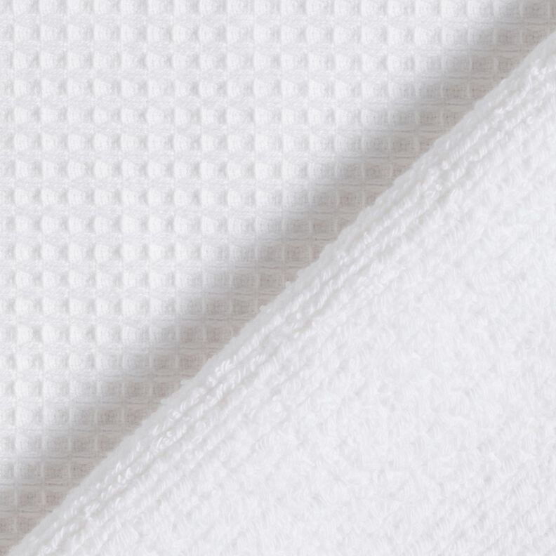 Froté látka/Vaflové piké Jednobarevné provedení – bílá, image number 5