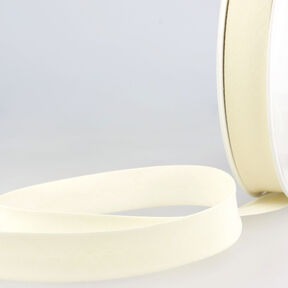 Šikmý proužek Polycotton [20 mm] – vlněná bílá, 
