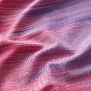 Viskózový žerzej Podélné pruhy s barevným přechodem – barva lilku/šeříková, 