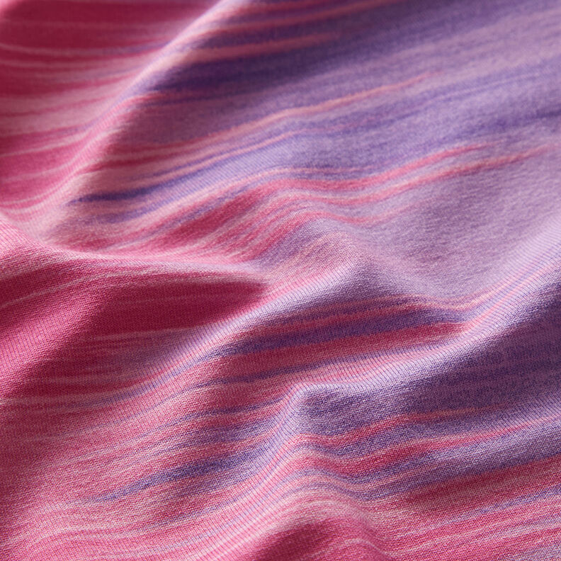 Viskózový žerzej Podélné pruhy s barevným přechodem – barva lilku/šeříková,  image number 3