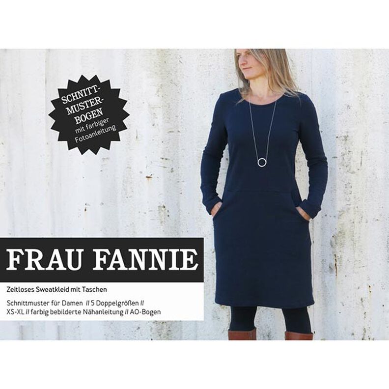 FRAU FANNIE – univerzální teplákové šaty, Studio Schnittreif  | XS -  XL,  image number 1