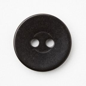 2dírkový lesklý knoflík [Ø 15 mm] – černá, 