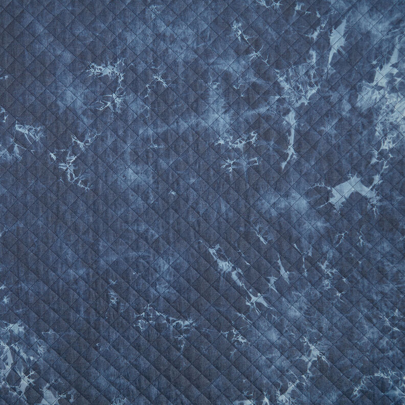 Prošívaná látka chambray batikovaná – džínově modrá,  image number 1