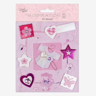 3D nálepky Baby Girl  – mix barev, 