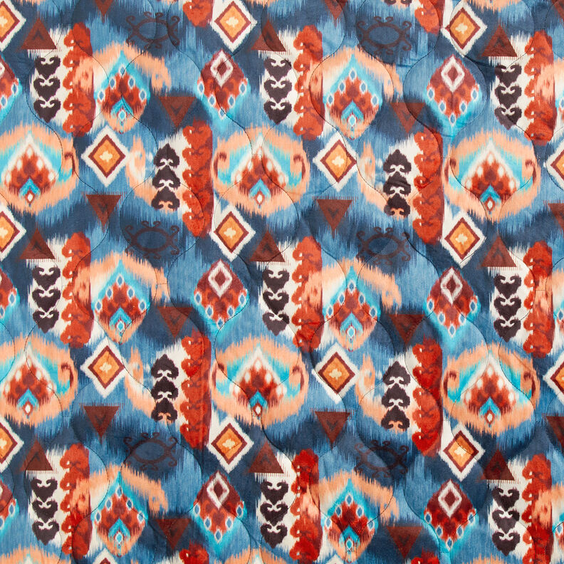 Prošívaná tkanina velur retro vzor třívrstvá – mix barev,  image number 1