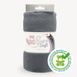 Plyš SNUGLY [1 m x 0,75 m | Vlas: 5 mm]  - tmavě šedá | Kullaloo, 