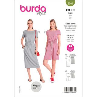 Letní šaty / Overal, Burda 6004 | 34 - 44, 