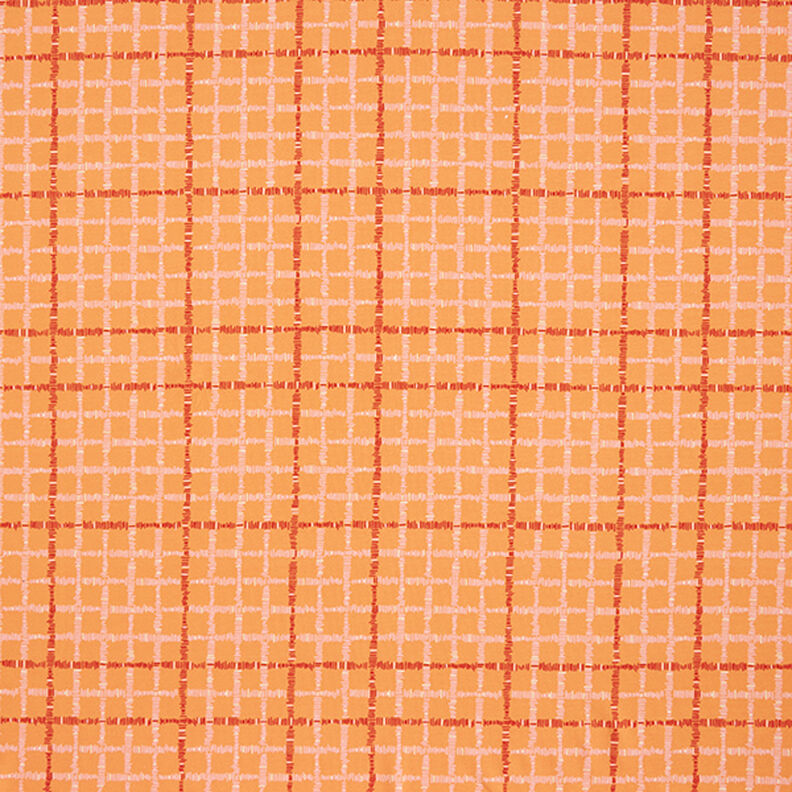 GOTS Bavlněný žerzej Kostky | Tula – oranžová/terracotta,  image number 1